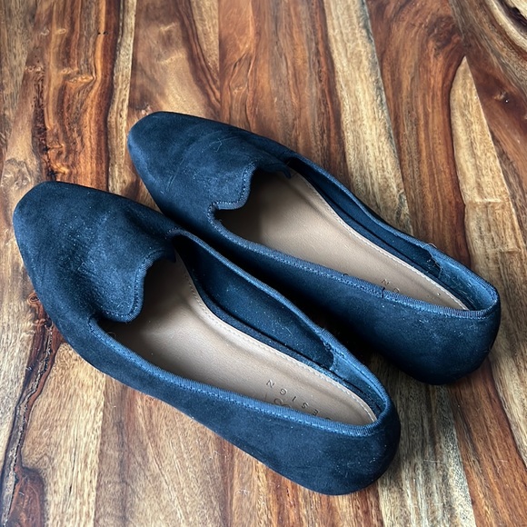 ASOS DESIGN Wide Fit Lakeside ballet flats in black suedette, size 9 - Picture 2 of 5